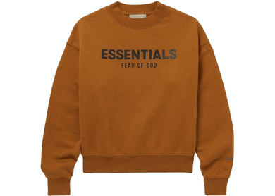 Fear of God Essentials Kids Logo-Print Cotton-Blend Jersey Sweatshirt Brown